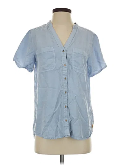 Pre-owned 10 Tree Short Sleeve Blouse In Blue