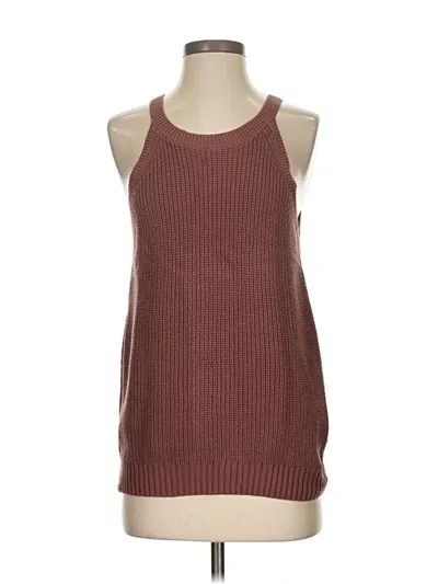 Pre-owned 10 Tree Tank Top Brown Halter Neckline Tops
