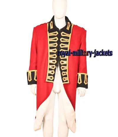 Pre-owned 100% 19th Century European Royal Military Officer Coat,historical British France Coat In Red