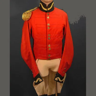 Pre-owned 100% Aide-de-camp Half Dress Officer Red Men British Tail Coat