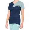 100% Airmatic Jersey Top In Navy/seafoam In Multi