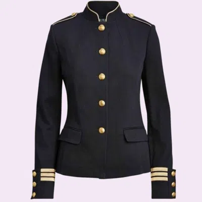Pre-owned 100% Black Ladies Officer's Wool Jacket Braid Jacket