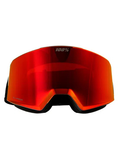 100% Black / Red Acetate Sunglasses