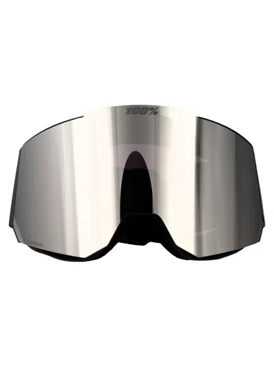 100% Black / Silver Acetate Sunglasses