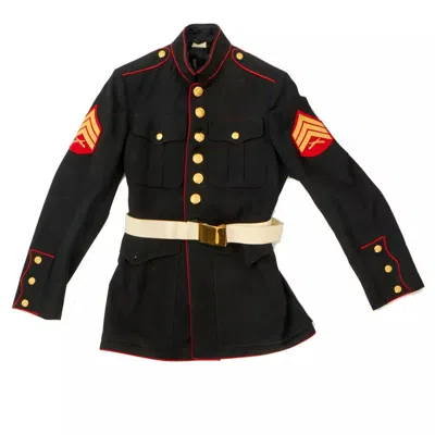 Pre-owned 100% Black Vietnam War Tunic Sergeant Wool Jacket Military Jacket