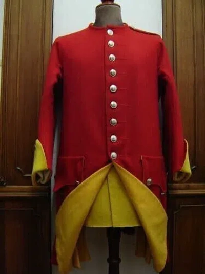 Pre-owned 100% British 1745th Clare's Regiment Coat Irish Authentic Tunic Red Wool Men Coat