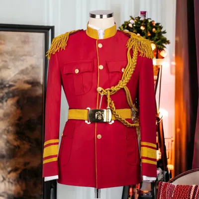 Pre-owned 100% British Life Guard Officers Coat Jacket, Only Jacket Price In Red