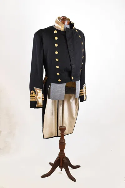 Pre-owned 100% British Royal Navy Commanders Tailcoat In Blue