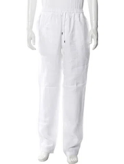 Pre-owned 100% Capri Joggers In White