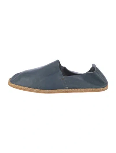 Pre-owned 100% Capri Leather Espadrilles In Blue