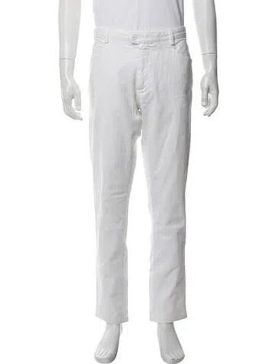 Pre-owned 100% Capri Pants In White