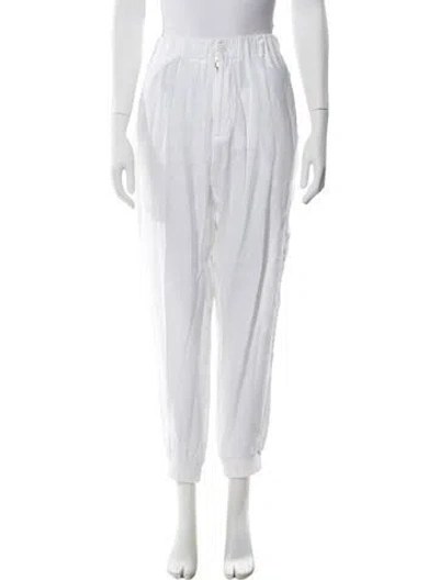 Pre-owned 100% Capri Silk Skinny Leg Pants In Purple