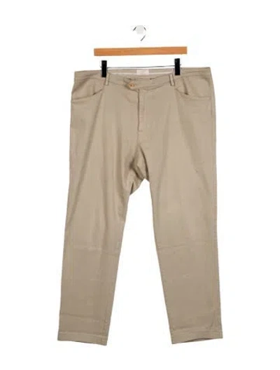 Pre-owned 100% Capri Straight-leg Jeans In Gray