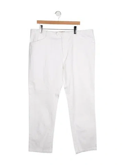 Pre-owned 100% Capri Straight-leg Jeans In White
