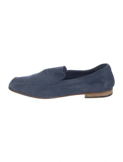 Pre-owned 100% Capri Suede Espadrilles In Blue