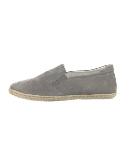 Pre-owned 100% Capri Suede Espadrilles In Gray