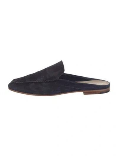 Pre-owned 100% Capri Suede Slippers In Blue
