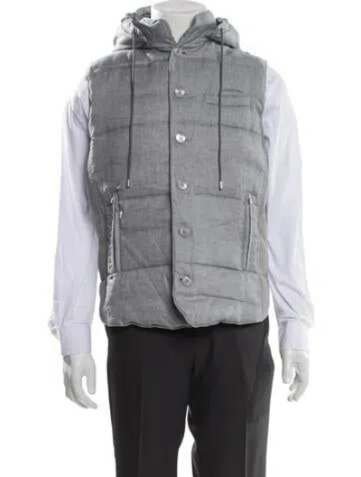 Pre-owned 100% Capri Vest In Gray