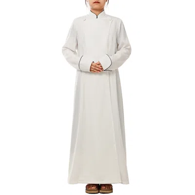 Pre-owned 100% Church Women Clergy Cassock Priest Cassock Choir Minister Robe In White