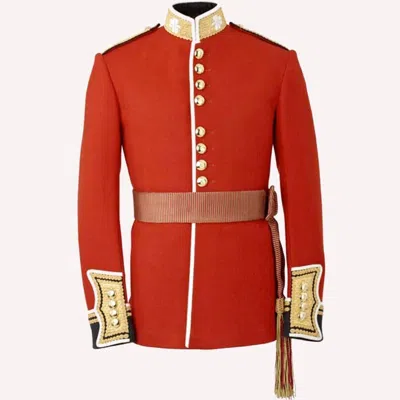 Pre-owned 100% Coldstream Guards Lieutenant's Parade Tunic Coat In Red
