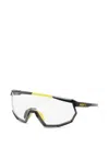100% Eyewear 레이스트랩 3.0 실드 프레임 선글라스 In 블랙
