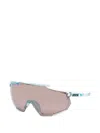 100% Eyewear 레이스트랩 3.0 실드 프레임 선글라스 In 블루