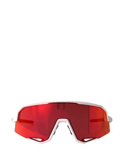 100% Eyewear Slendale Geometric Sunglasses In White