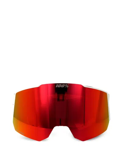 100% Eyewear Snowcraft Adjustable-strap Snow Glasses In White