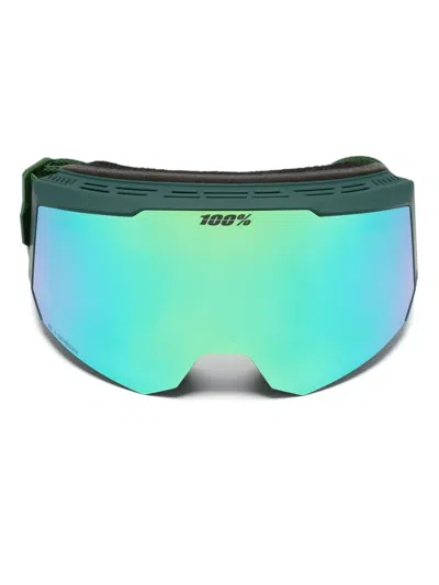100% Eyewear Snowcraft S Mirrored Ski Goggles In Green