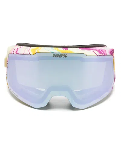 100% Eyewear Snowcraft S Mirrored Ski Goggles In Yellow