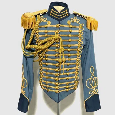 Pre-owned 100% General Ceremonial Gold Braiding Hussar Jacket