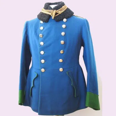 Pre-owned 100% German General Uniform From 1916 War Officer Blue Wool Men Jacket