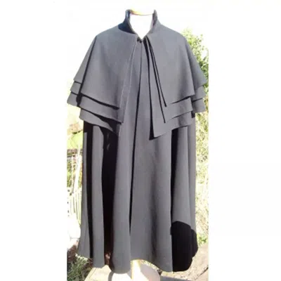 Pre-owned 100% Gray Garrick Cape Coachman High Way Men Cloak (garrick Cape),only Outer Coat