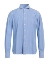 100 Hands Man Shirt Light Blue Size 17 ½ Cotton In Blue