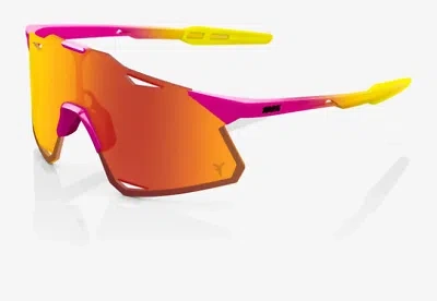 Pre-owned 100% Hypercraft Fernando Tatis Jr Special Edition Performance Sunglasses In Se Pink / Yellow Hiper Red Multilayer Mirror Lens