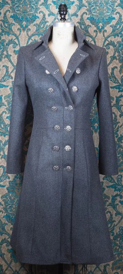 Pre-owned 100% Ladies Military Riding Coats----custom Made For Ladies Frock Coat In Gray