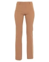 100 Max 100% Max Woman Pants Camel Size 10 Polyester, Elastic Fibres In Beige