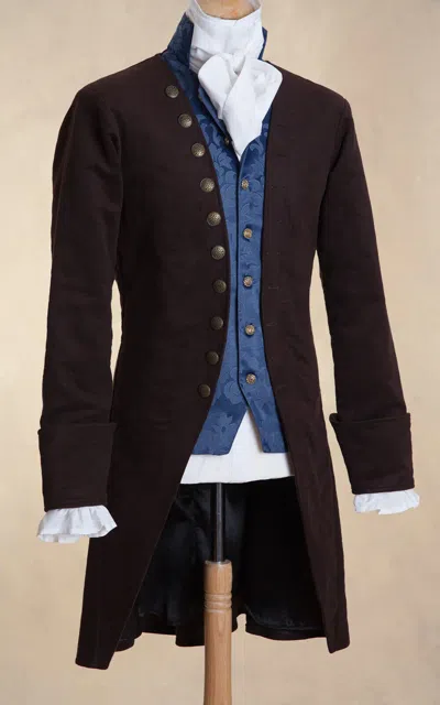Pre-owned 100% Men's 18th Century Style Gentleman's Coat In Black
