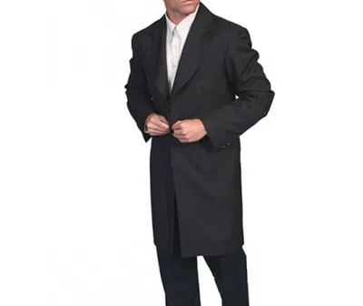 Pre-owned 100% Men's Black Wool Old West Frock Coat