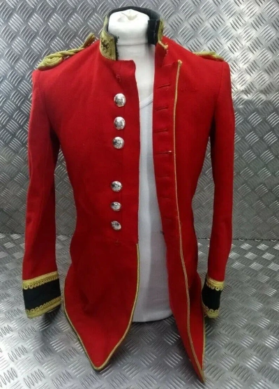 Pre-owned 100% Men's British Army Guards Bandsman's Jacket,mens Hussar Jacket In Red