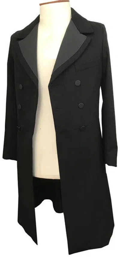 Pre-owned 100% Men's Double Breasted Civilian Frock Coat In Black