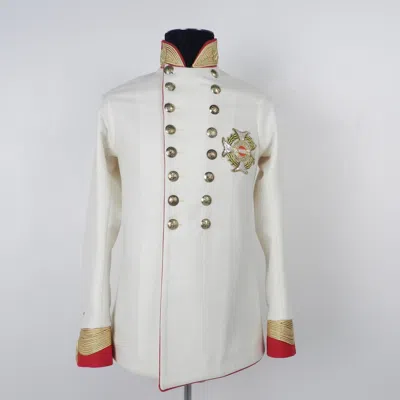 Pre-owned 100% Men's Fashion Austrian Field Marshall Uniform Of François Joseph Military Jacket In White
