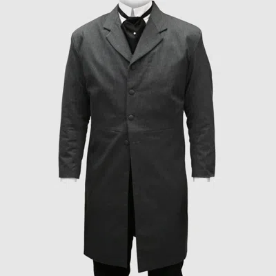 Pre-owned 100% Men's Tall, Dark And Mysterious, Our Charcoal Callahan Frock Coat In Gray