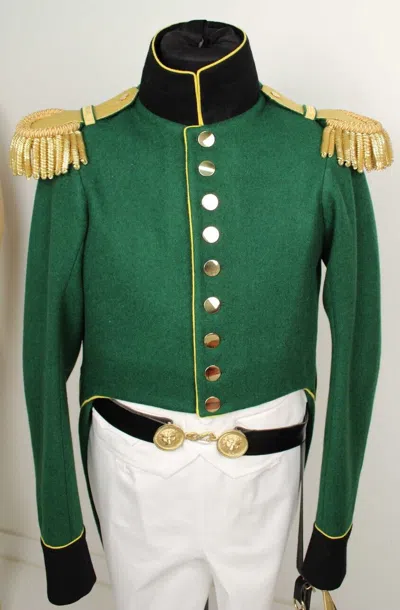 Pre-owned 100% Men Uniform Officer Nassau 1815 Wool Tailcoat, Only Outer Coat Price In Green