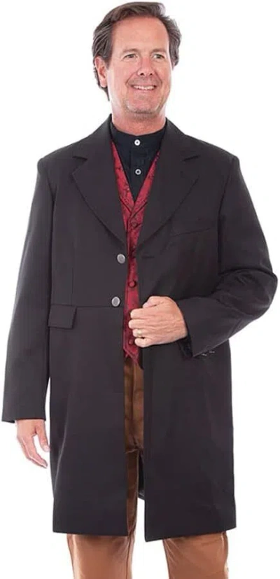 Pre-owned 100% Men's Wool Frock Coat In Black