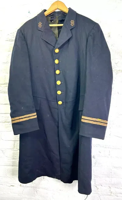 Pre-owned 100% Mens 1908 Unknown Frocked Dress Jacket In Blue