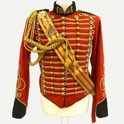 Pre-owned 100% Mens Ceremonial Hussar Officers Jacket, Only Jacket Price In Red