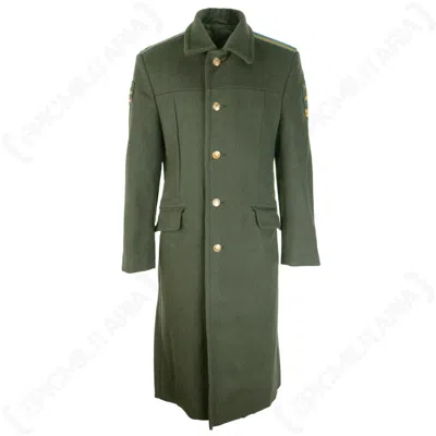 Pre-owned 100% Mens Original Russian Army Air Force Wool Field Coat In Green