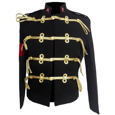 Pre-owned 100% Michael Jackson Royal England Military Black Wool