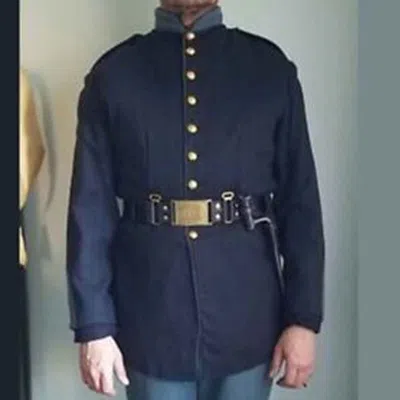 Pre-owned 100% Navy Blue Civil War In 1865 Men Wool Replica Infantry Jacket